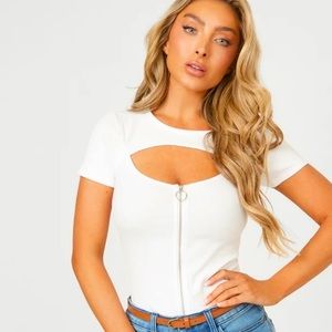 GUESS Zipper Front Top